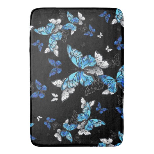 Tapis De Bain Papillon bleu (devant Vertical)