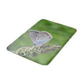 Tapis De Bain Papillon bleu commun sur l'herbe (Angle)