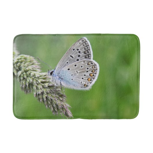 Tapis De Bain Papillon bleu commun sur l'herbe (Devant)