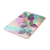 Tapis de bain papillon coloré (Angle)