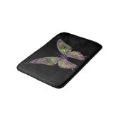 Tapis de bain papillon coloré (Angle)