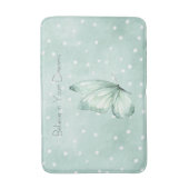 Tapis De Bain Papillon Croire Points Blancs Menthe (Devant (Vertical))