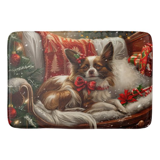 Tapis De Bain Papillon de Noël Festif (Devant)