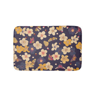 Tapis De Bain Papillon en fleurs de cerisier asiatique