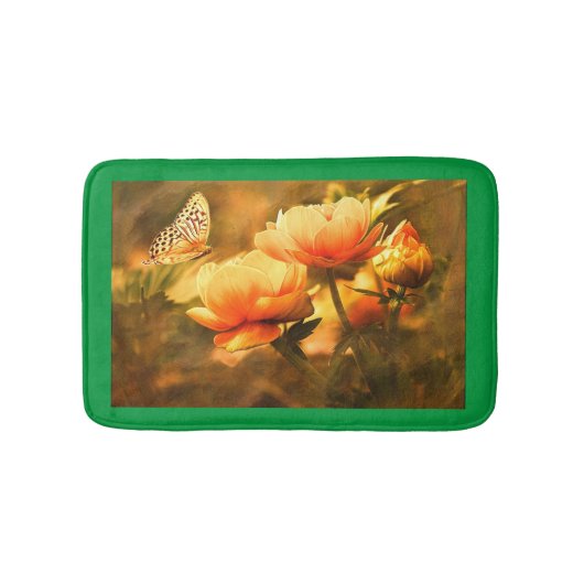 Tapis De Bain Papillon et fleurs (Devant)