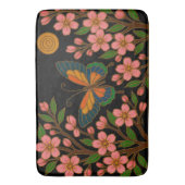 Tapis De Bain Papillon Fleur de Cerisier Lune (devant Vertical)