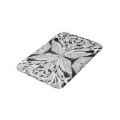 Tapis De Bain Papillon gris noir et blanc ailé Abstrait (Angle)