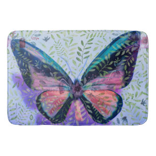 Tapis De Bain Papillon Grosse cuve Bleu