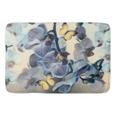 Tapis De Bain Papillon jaune orchidée violet (Devant)