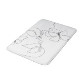 Tapis de bain papillon minimaliste (Angle)