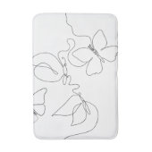 Tapis de bain papillon minimaliste (Devant (Vertical))