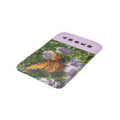 Tapis De Bain Papillon Monarque Belle Fleurs pourpres Animales (Angle)