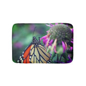 Tapis De Bain Papillon Monarque En Fleur Fermer (Devant)