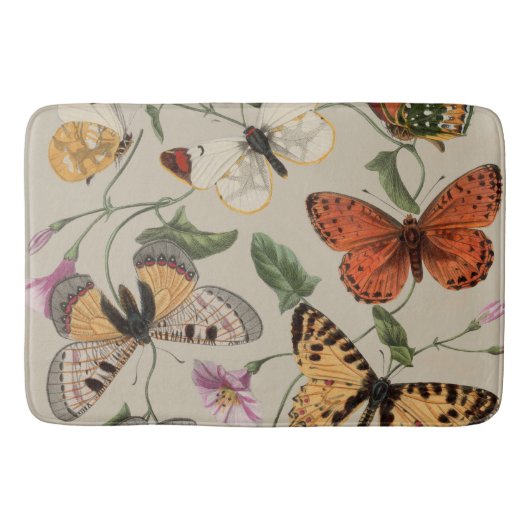 Tapis De Bain Papillon Moth Nature Collection Dessin (Devant)