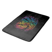 Tapis de bain papillon multicolore (Angle)