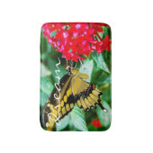 Tapis De Bain Papillon noir jaune Photographie Rêve Script  (Devant (Vertical))