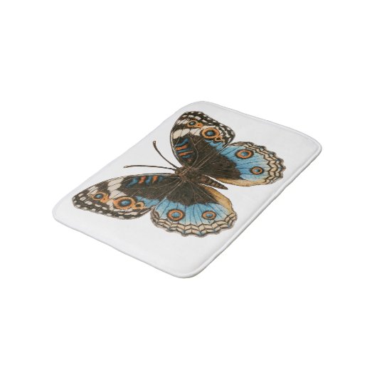 Tapis De Bain Papillon Pansy Bleu (Angle)