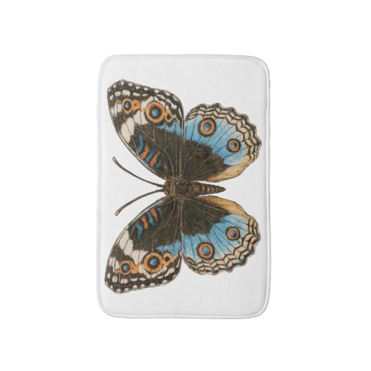 Tapis De Bain Papillon Pansy Bleu (Devant (Vertical))