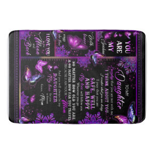 Tapis De Bain Papillon Personnalisé À Ma Fille Blanche