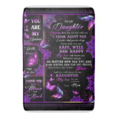 Tapis De Bain Papillon Personnalisé À Ma Fille Blanche (devant Vertical)