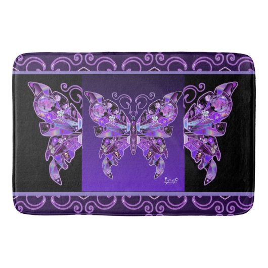 Tapis De Bain Papillon pourpre 31 Bain Mat (Devant)