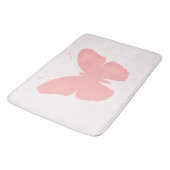 Tapis De Bain Papillon rose Silhouette Design sur rose clair (Angle)