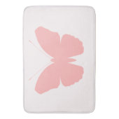 Tapis De Bain Papillon rose Silhouette Design sur rose clair (devant Vertical)