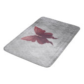 Tapis De Bain Papillon rouge à bijoux (Angle)