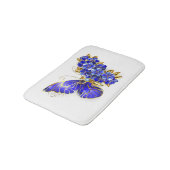 Tapis De Bain Papillon saphir à fleurs (Angle)