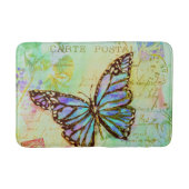 Tapis De Bain Papillon sarcelle et violet (Devant)
