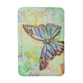 Tapis De Bain Papillon sarcelle et violet (Devant (Vertical))