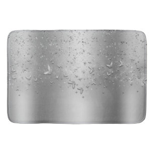 Tapis De Bain Papillon scintillant argenté