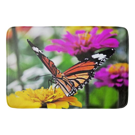 Tapis De Bain Papillon sur les fleurs #2 (Devant)
