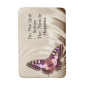 Tapis De Bain Papillon sur un fond de satin (Devant (Vertical))