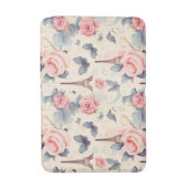 Tapis De Bain Papillon Tour Eiffel et Motif Rose (Devant (Vertical))