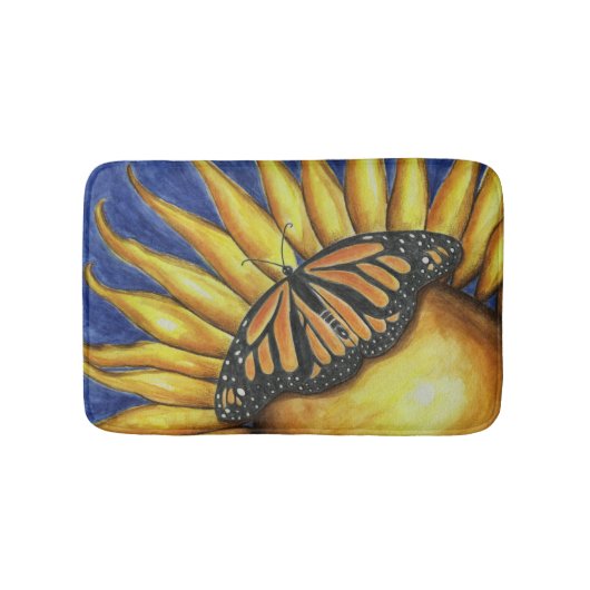 Tapis de bain Papillon Tournesol (Devant)