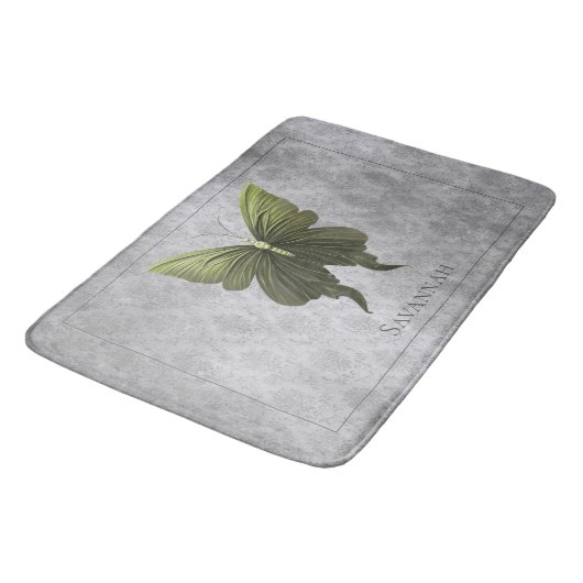 Tapis De Bain Papillon vert bijoux (Angle)