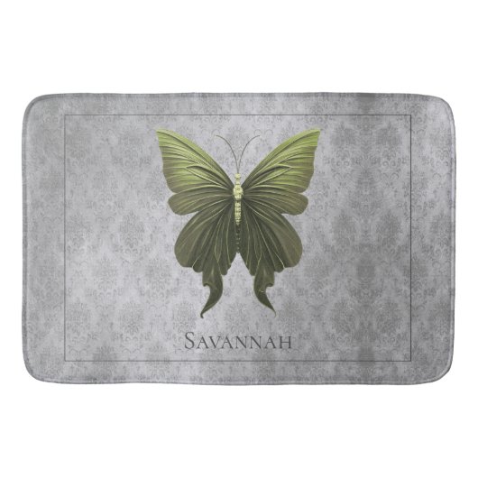 Tapis De Bain Papillon vert bijoux (Devant)