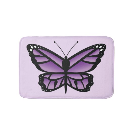 Tapis De Bain Papillon Violet (Devant)