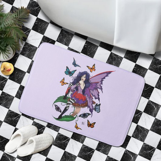 Tapis De Bain Papillons aux champignons poilus