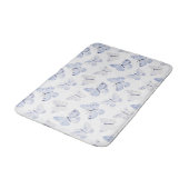 Tapis De Bain Papillons blancs mauves (Angle)