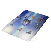 Tapis De Bain Papillons bleus (Angle)