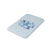 Tapis De Bain Papillons bleus en points (Angle)