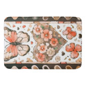 Tapis De Bain Papillons, Coeurs et Fleurs (Devant)