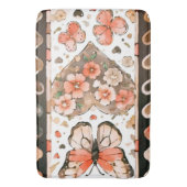 Tapis De Bain Papillons, Coeurs et Fleurs (devant Vertical)