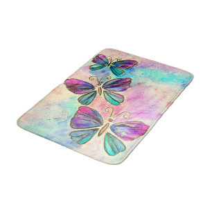 Tapis De Bain Papillons colorés