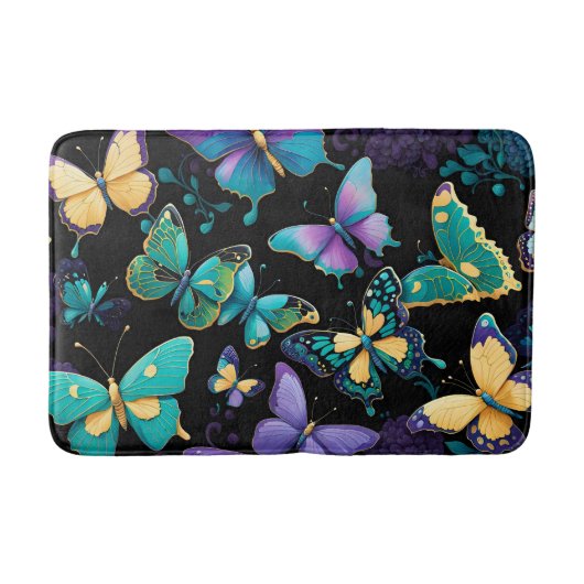 Tapis De Bain Papillons colorés (Devant)