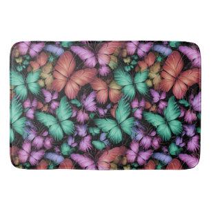 Tapis De Bain Papillons colorés Imprimer