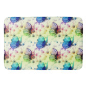 Tapis De Bain Papillons d'aquarelle Mat (Devant)