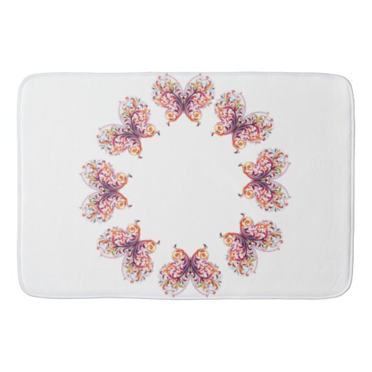Tapis De Bain Papillons de Styles Classiques (Devant)